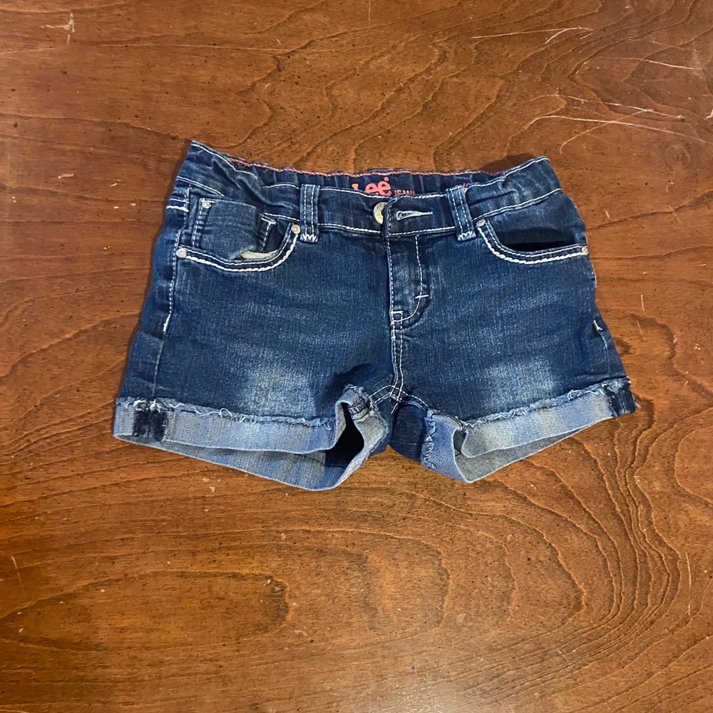 blue shorts